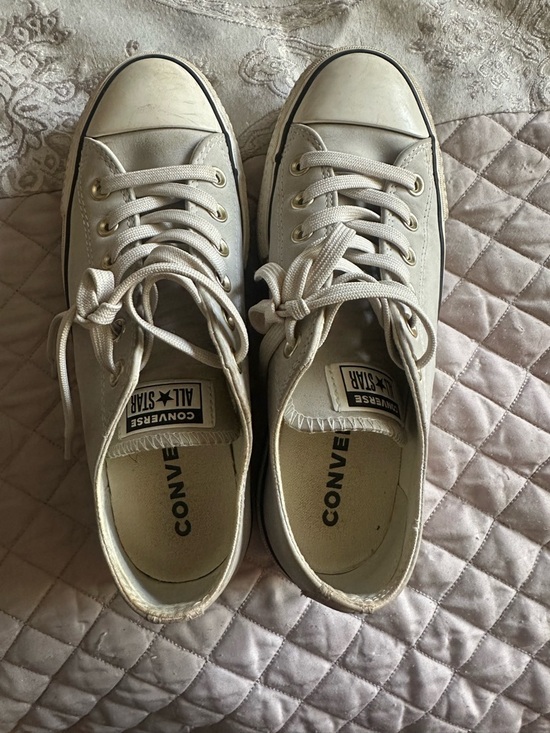 Converse Shoes - Converse light Grey  Low Top platform Sneakers